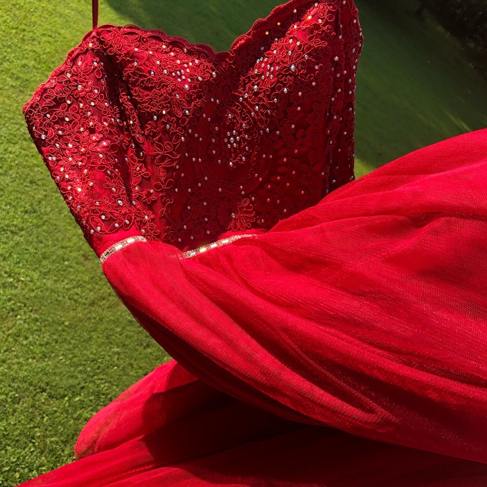 Maroon Formal Ball Gown Dress